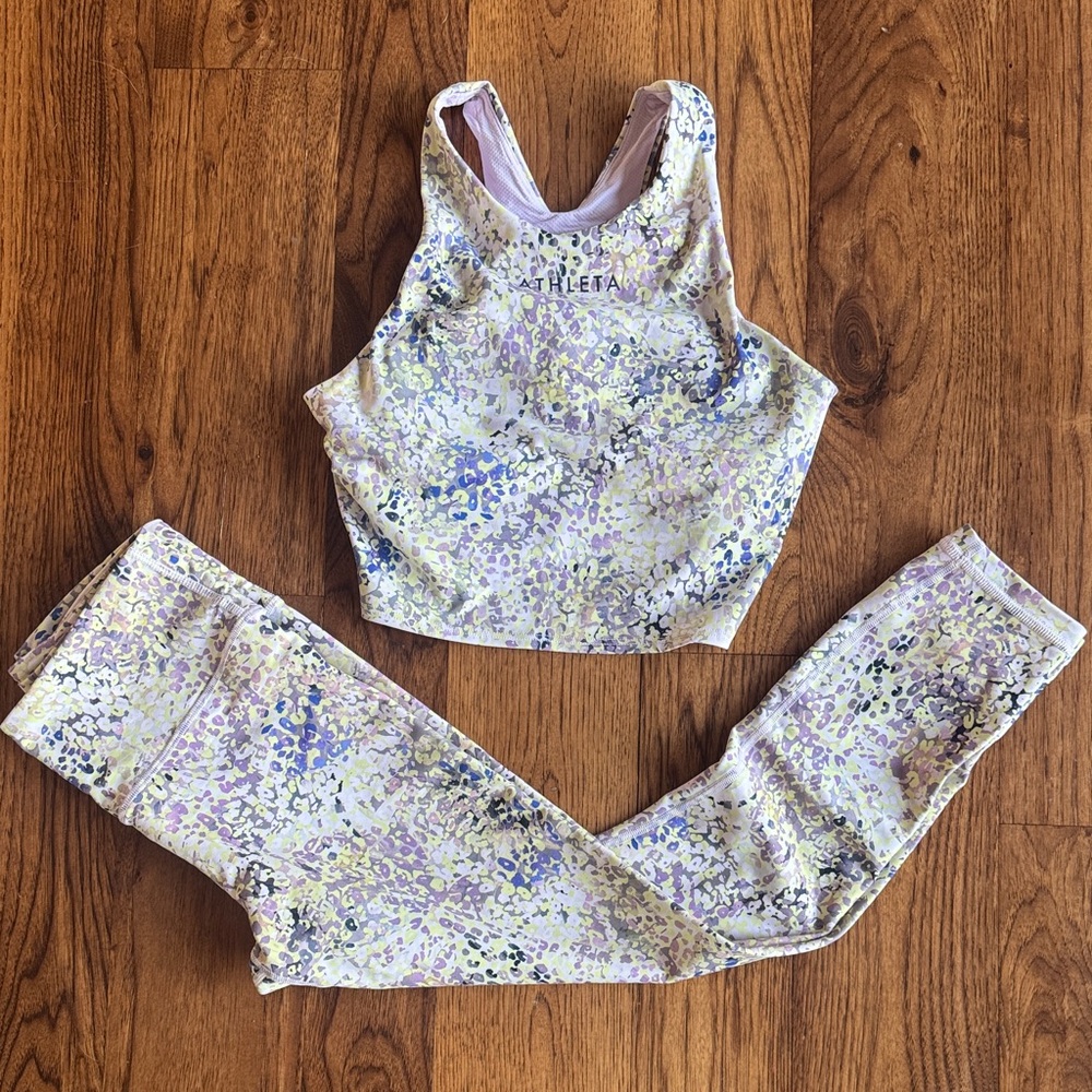 Athleta Multicolor Patterned Active Set - image 1